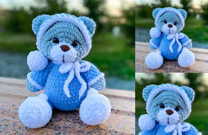 Read more about the article Free crochet teddy bear in pajamas pattern