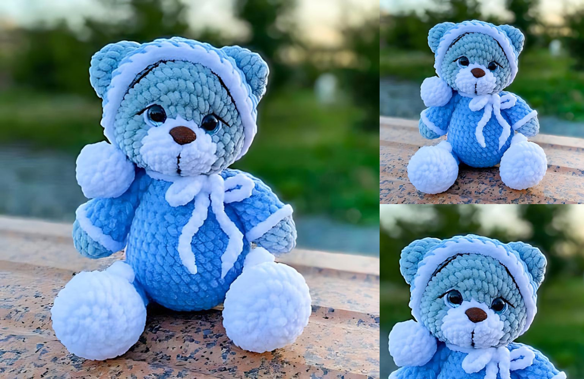 Free crochet teddy bear in pajamas pattern - onrecip