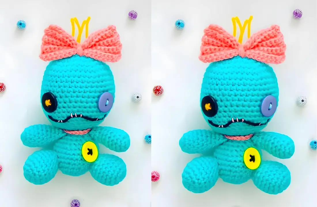 You are currently viewing Crochet Lilo and Stitch Keychain Amigurumi Free Pattern