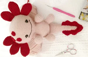 Read more about the article Crochet axolotl free amigurumi pattern