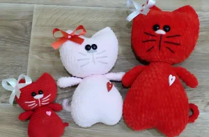 Read more about the article Kitty heart free amigurumi pattern
