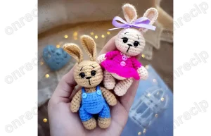 Read more about the article Amigurumi bunny keychain free crochet pattern