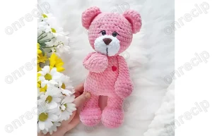 Read more about the article Free amigurumi crochet pink bear pattern