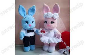 Read more about the article Free crochet amigurumi wedding bunnies pattern