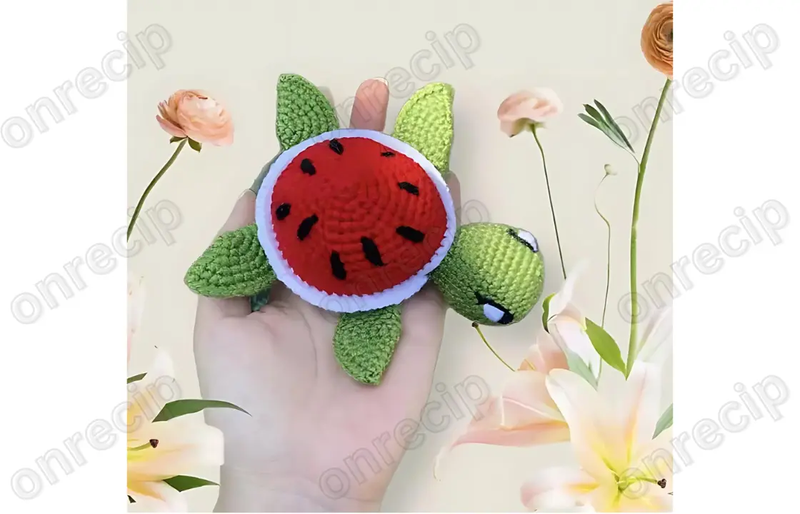 You are currently viewing Watermelon turtle amigurumi crochet pattern