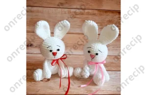 Read more about the article Free amigurumi white rabbits crochet pattern