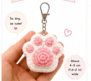 Read more about the article Cat Paw Keychain Free Crochet Pattern