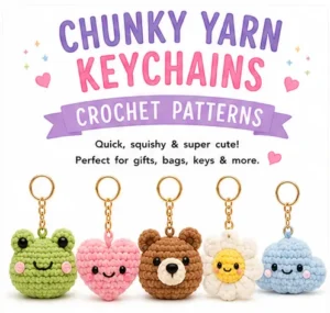Read more about the article Chunky Yarn Keychains Crochet Free Patterns