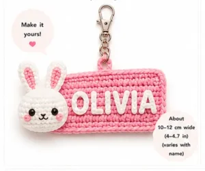 Read more about the article Crochet Name Tag Plush Free Pattern