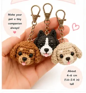 Read more about the article Custom Pet Keychains Free Crochet Pattern