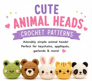 Read more about the article Cute Animal Heads Crochet Free Patterns