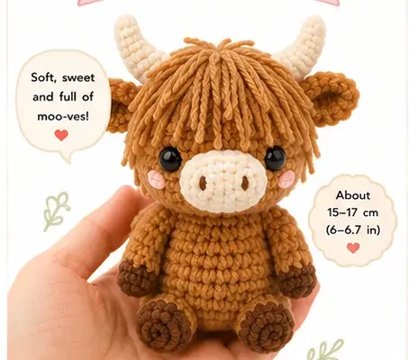 You are currently viewing Highland Cow Amigurumi Free Crochet Pattern