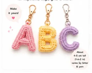 Read more about the article Initial Letter Charms Free Crochet Pattern