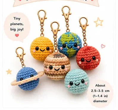 You are currently viewing MINI PLANET CHARMS FREE CROCHET PATTERN