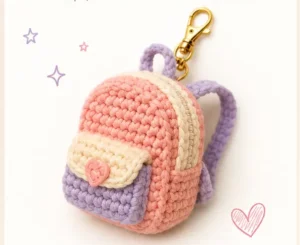 Read more about the article Tiny Backpack Charm Crochet Pattern
