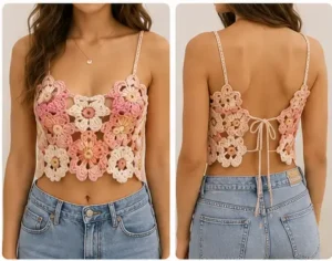 Read more about the article Free Crochet Flower Top Pattern