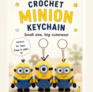 Read more about the article Minion Keychain Free Crochet pattern